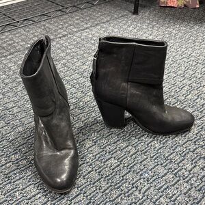 Rag & Bone Newbury black leather Ankle Boots size 36.5